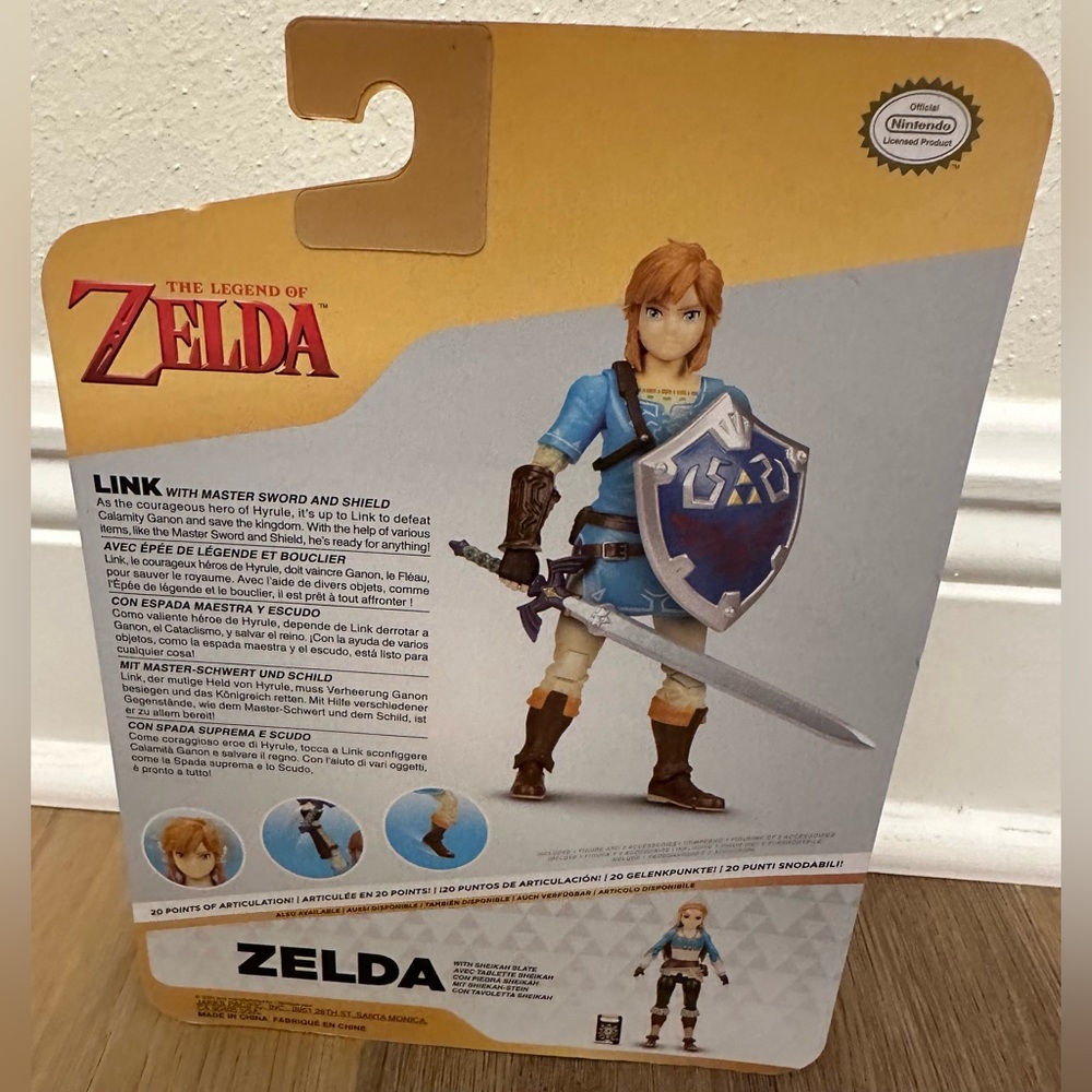 Legend Of Zelda Link With Master Sword & Shield Action Figure 2024 Jakks 42551 - Picture 6 of 6